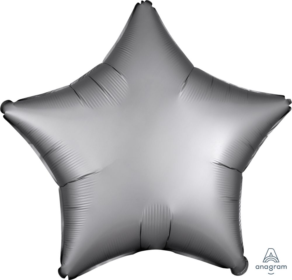 18" Satin Luxe Platinum Star (non-packaged) Balloon