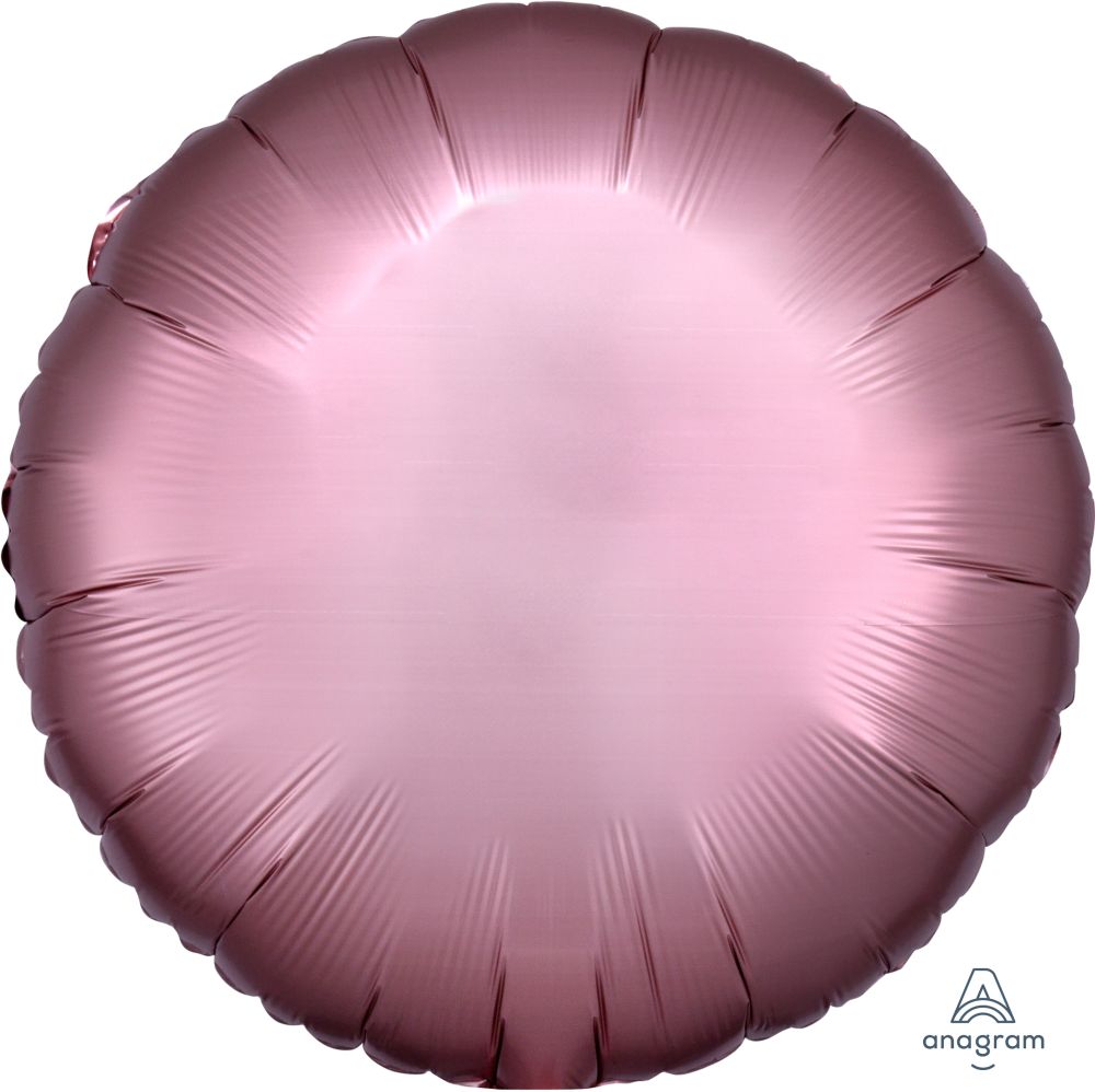 18" Satin Luxe Rose Copper Circle (non-packaged) Balloon