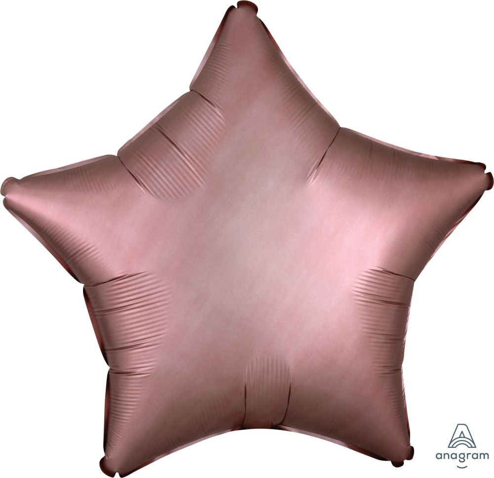 18" Satin Luxe Rose Copper Star Balloon