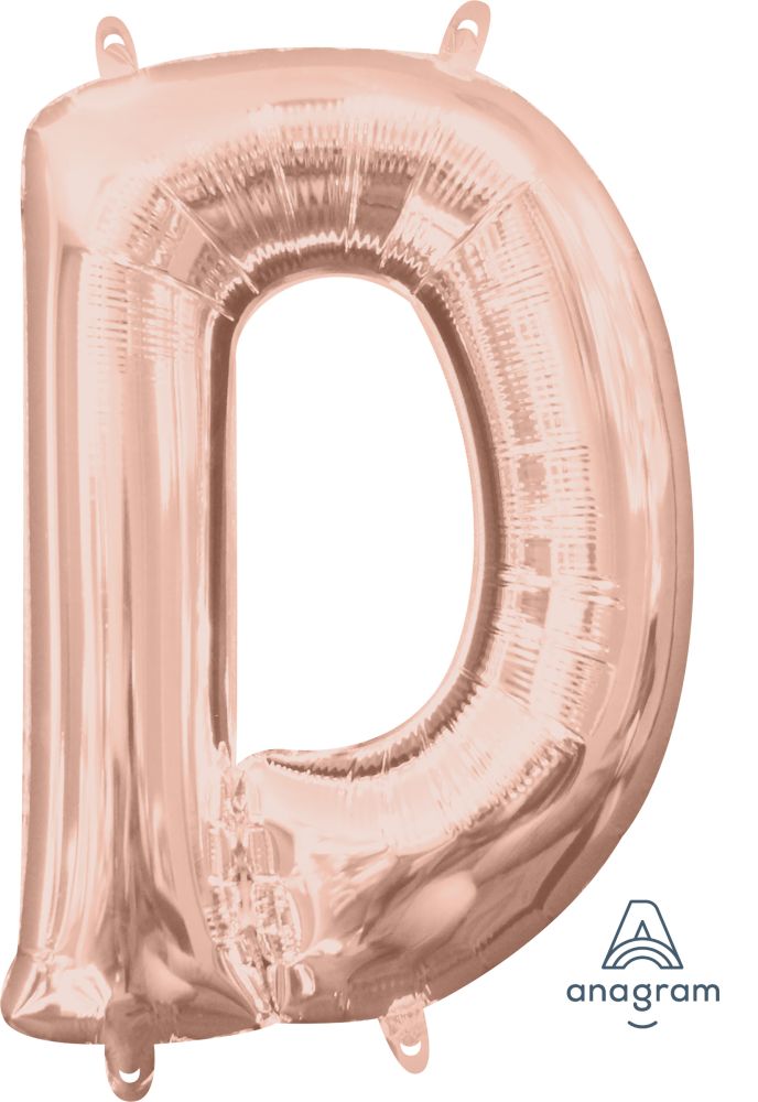 16" Rose Gold Letter D Balloon