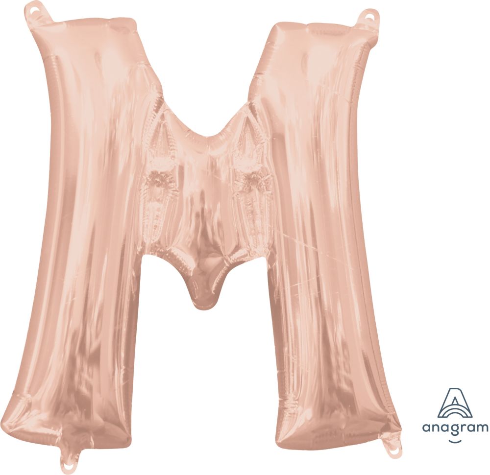 16" Rose Gold Letter M Balloon