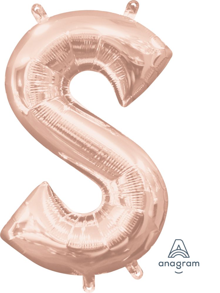 16" Rose Gold Letter S Balloon