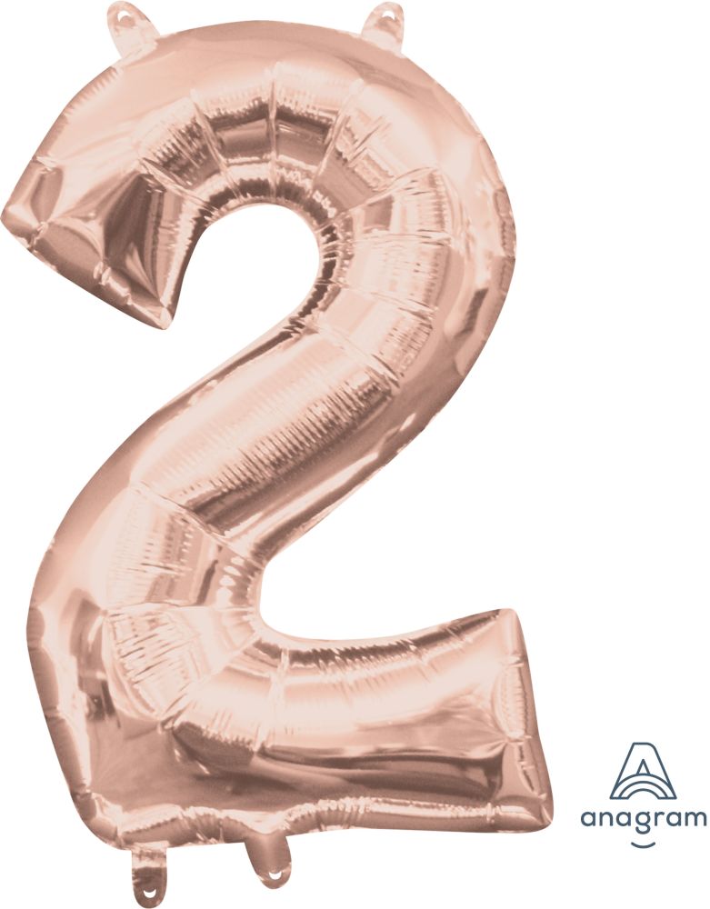 16" Rose Gold Number 2 Balloon