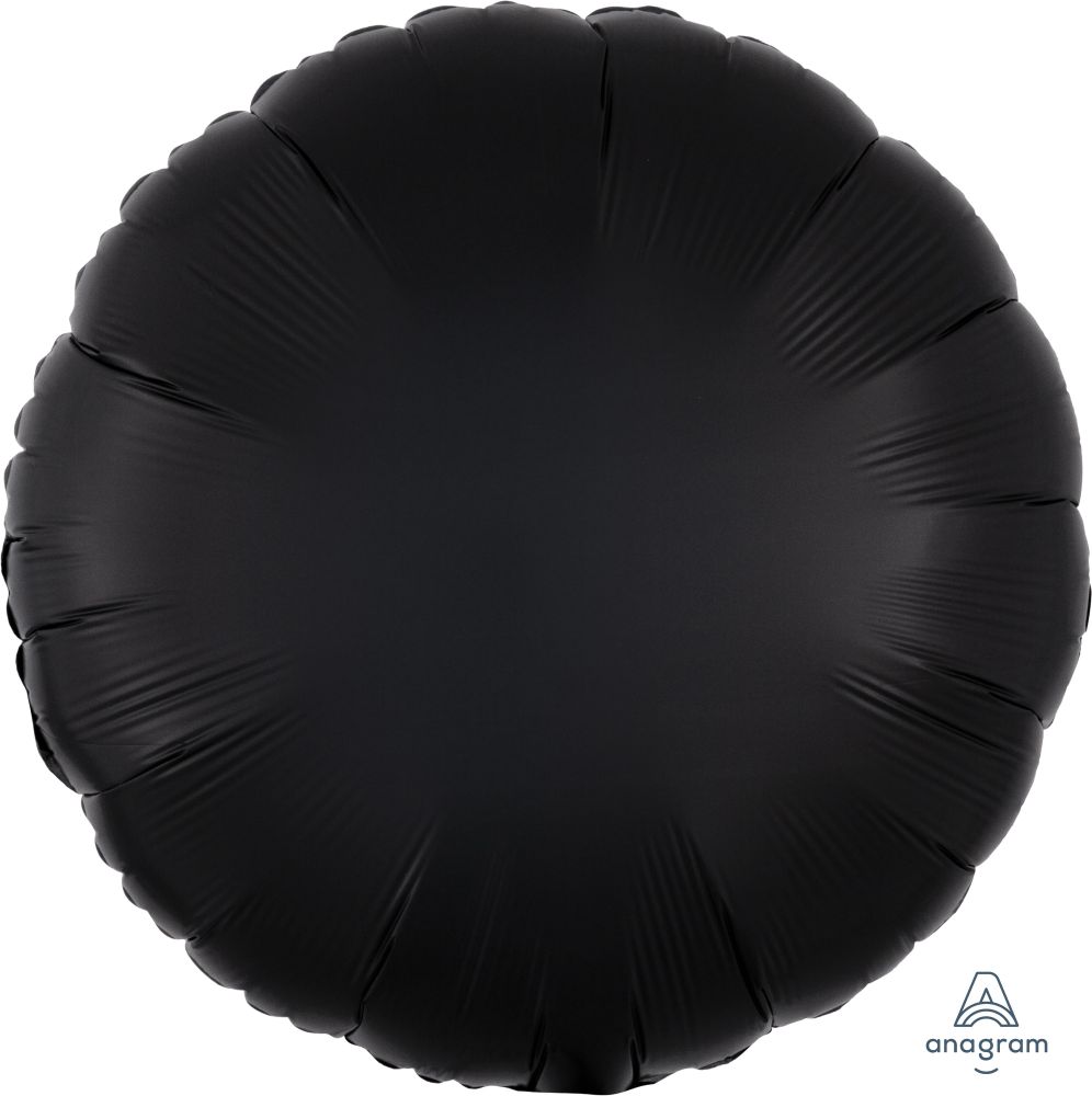 18" Satin Luxe Onyx Circle Balloon