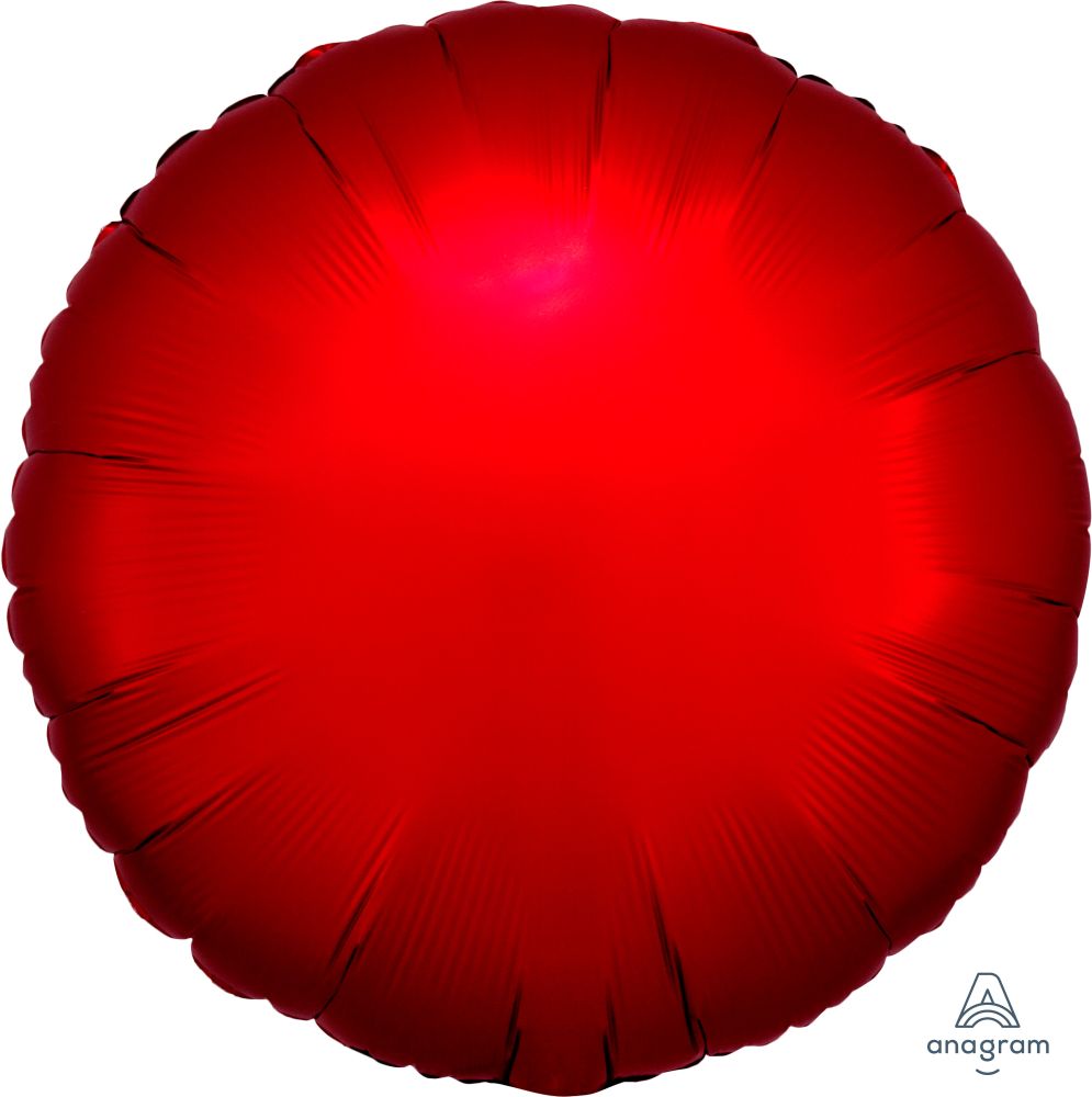 18" Satin Luxe Sangria Circle (non-packaged) Balloon