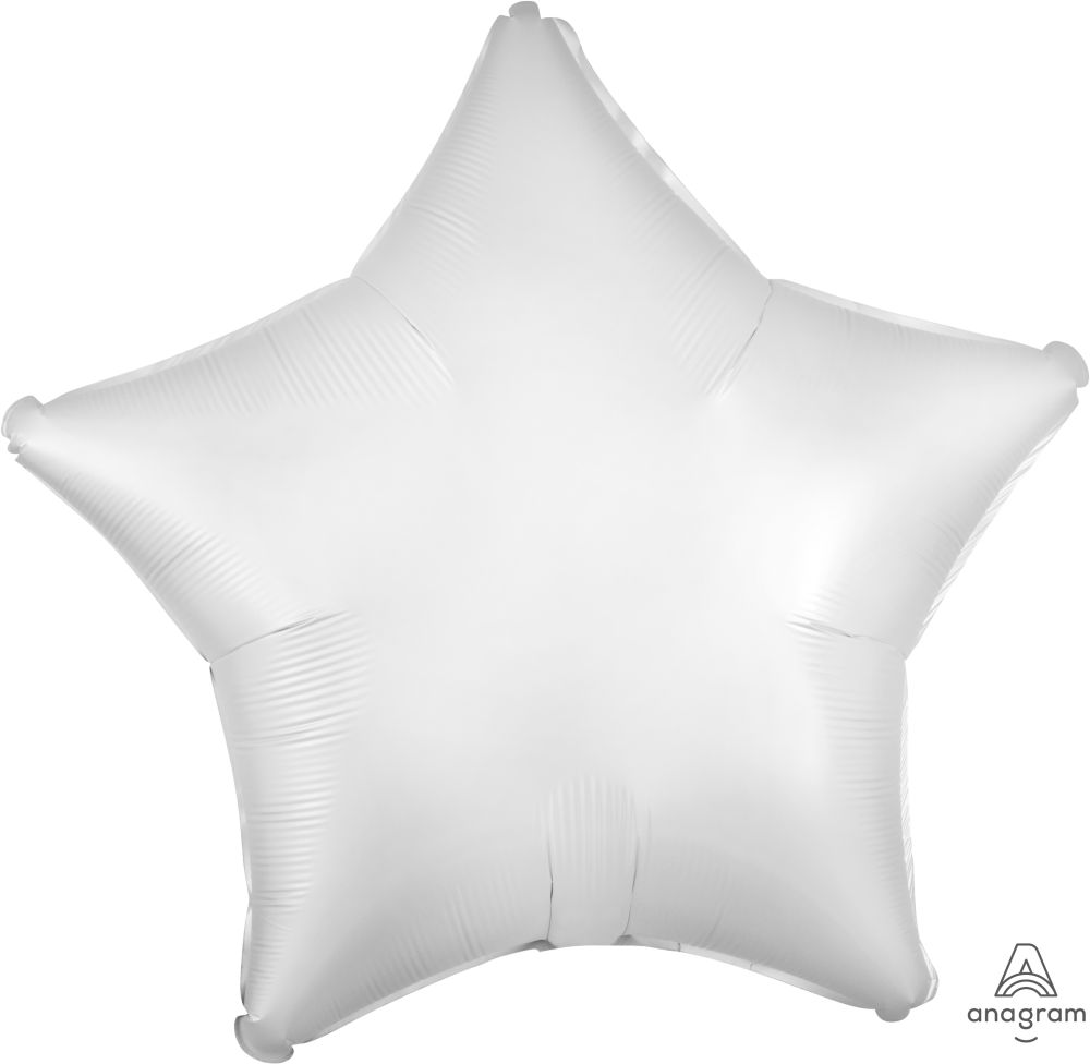 18" Satin Luxe White Star (non-packaged) Balloon