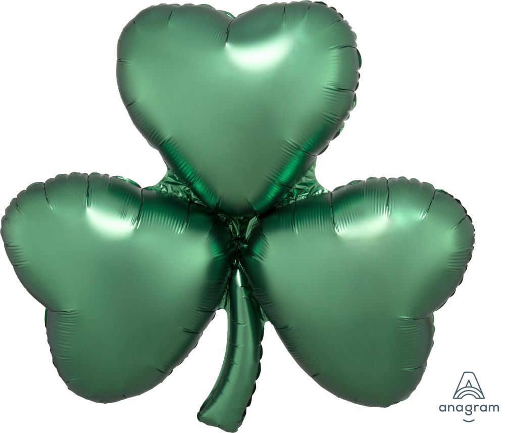 SuperShape Satin Emerald Shamrock Balloon