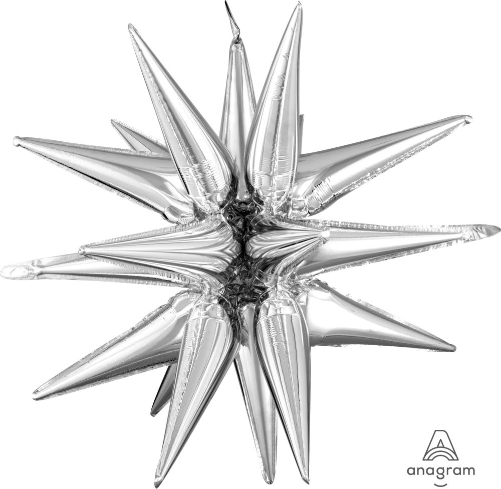 Magic Starburst 35" Silver Balloon