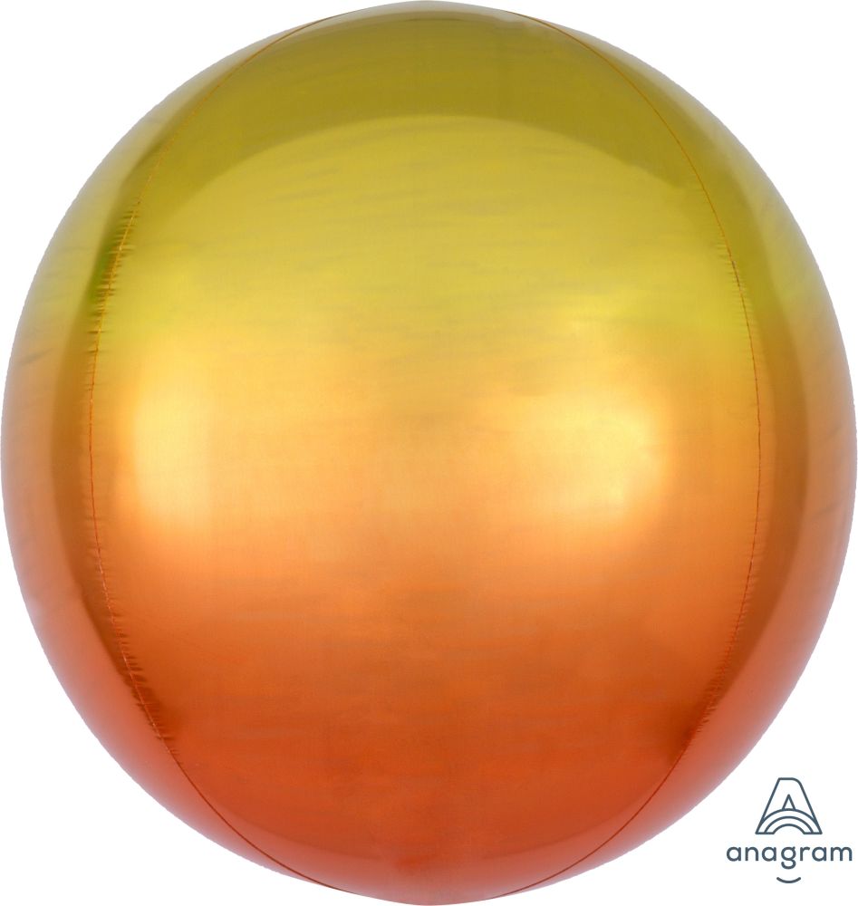 Orbz 16" Ombre Yellow & Orange Balloon