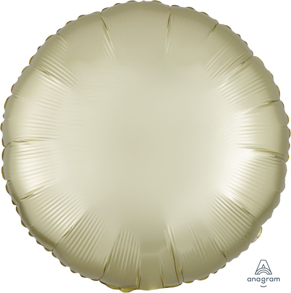 18" Satin Luxe Pastel Yellow Circle (non-packaged) Balloon