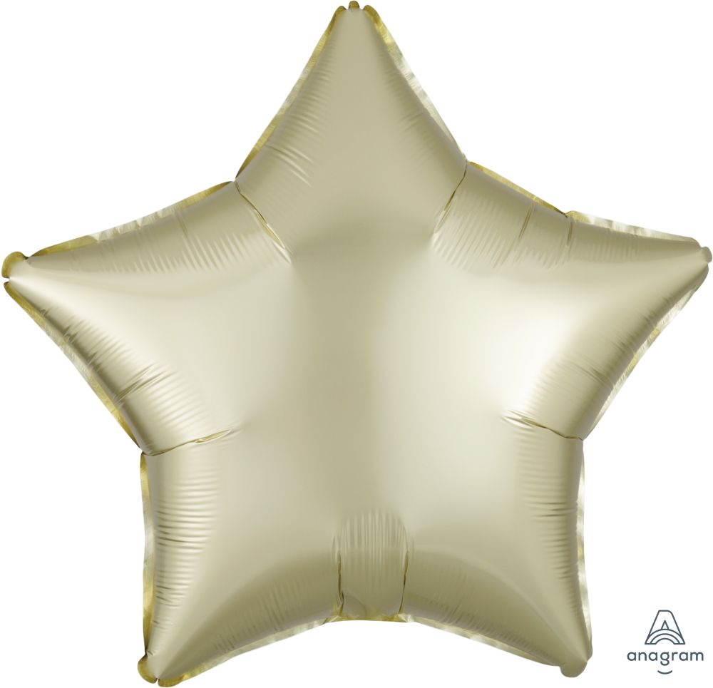 18" Satin Luxe Pastel Yellow Star (non-packaged) Balloon