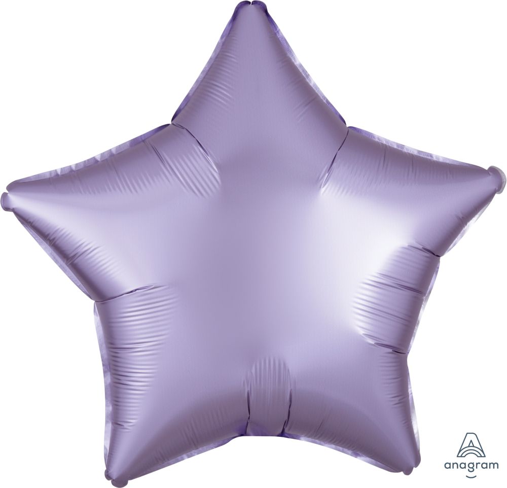 18" Satin Luxe Pastel Lilac Star Balloon