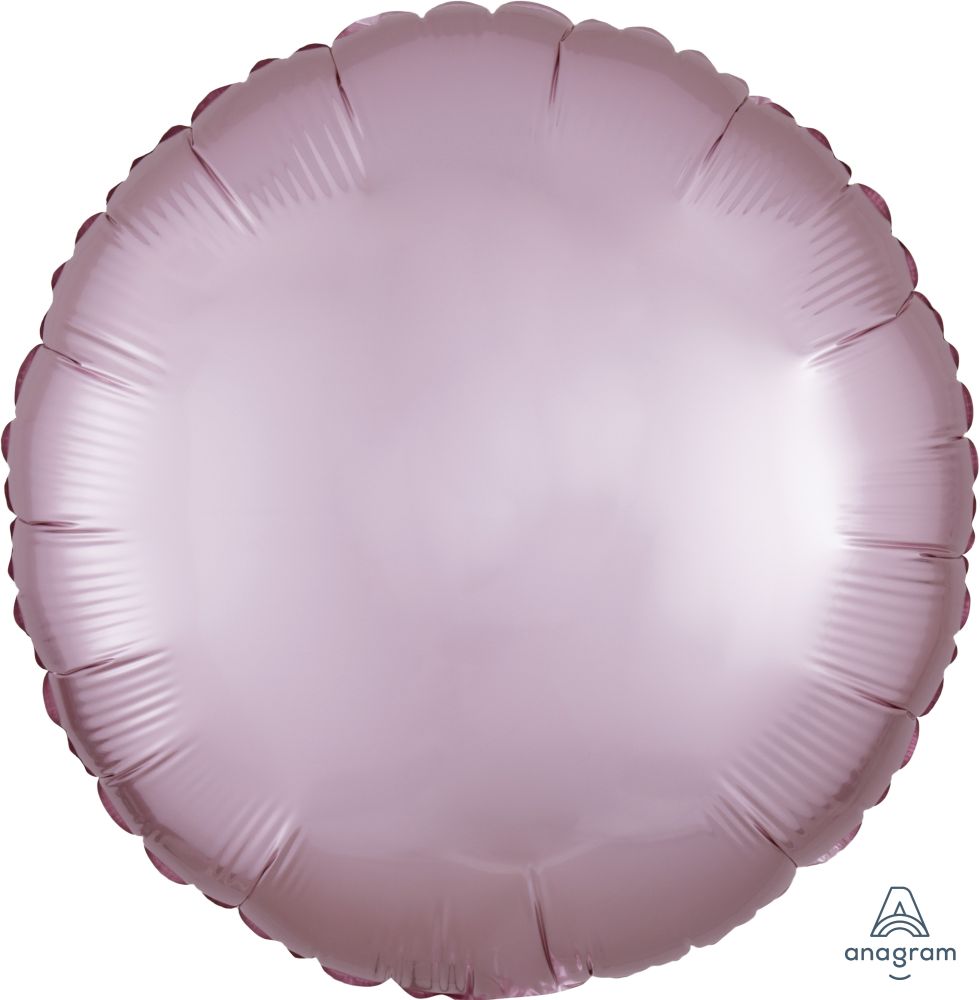 18" Satin Luxe Pastel Pink Circle (non-packaged) Balloon