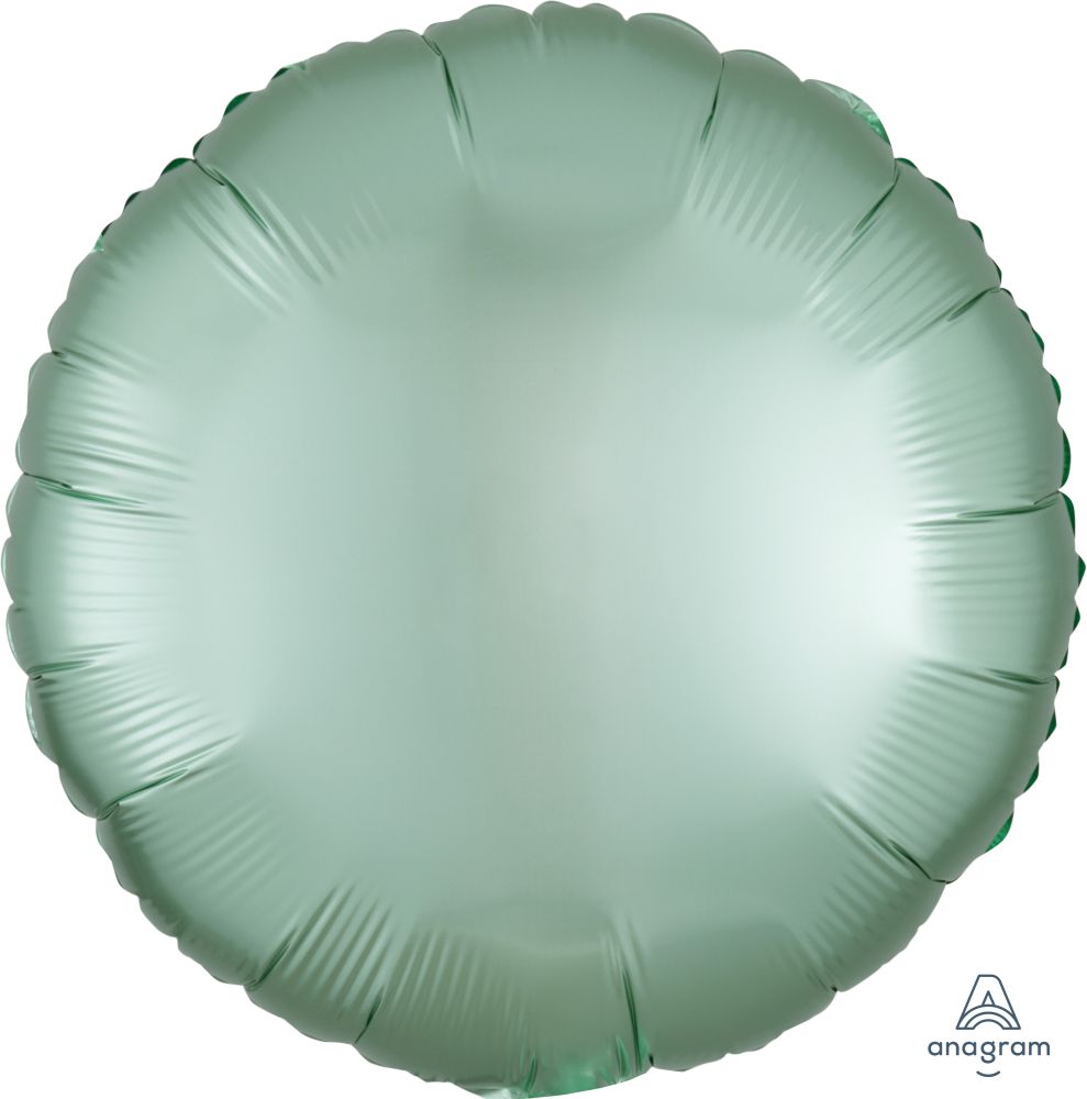 18" Satin Luxe Mint Green Circle Balloon