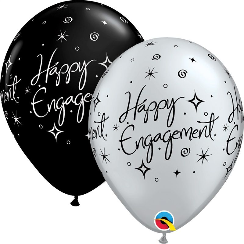 11" Engagement Elegant Sparkles (50pcs) Balloons