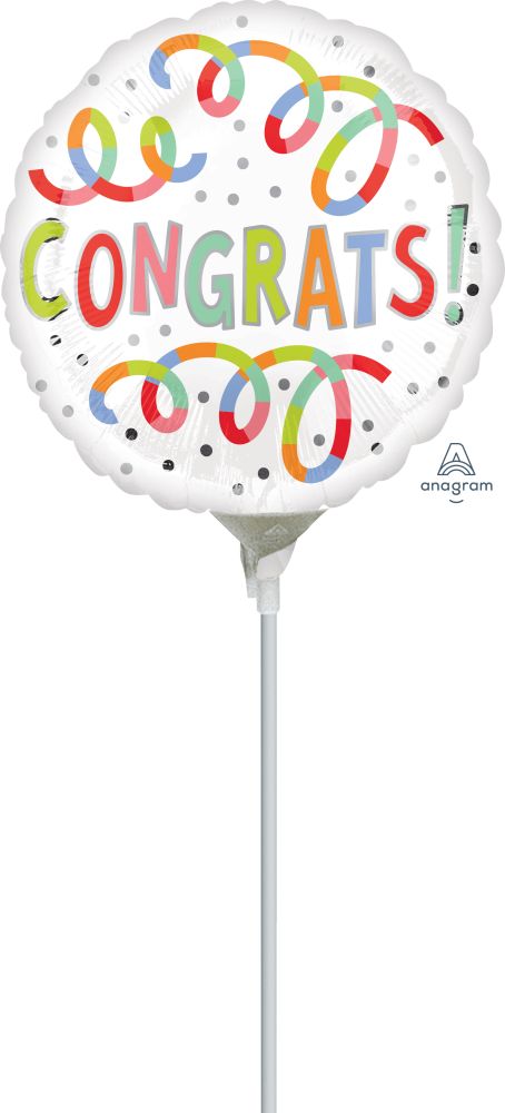 04" Congrats Swirls Balloon