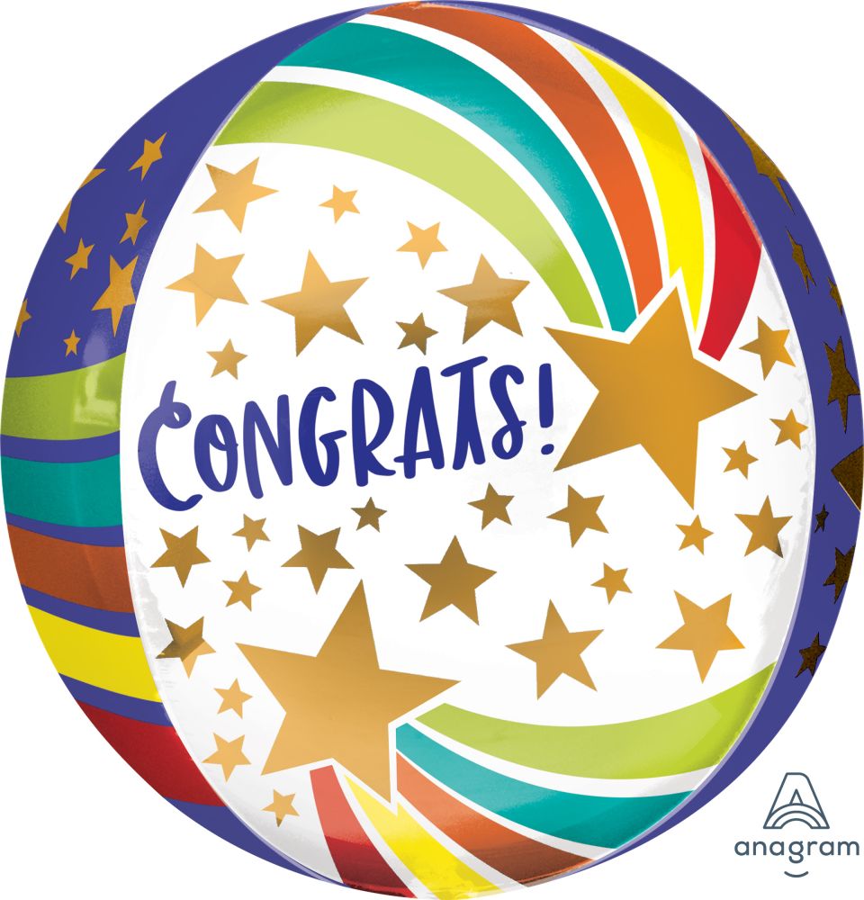 Orbz Congrats Stars Balloon