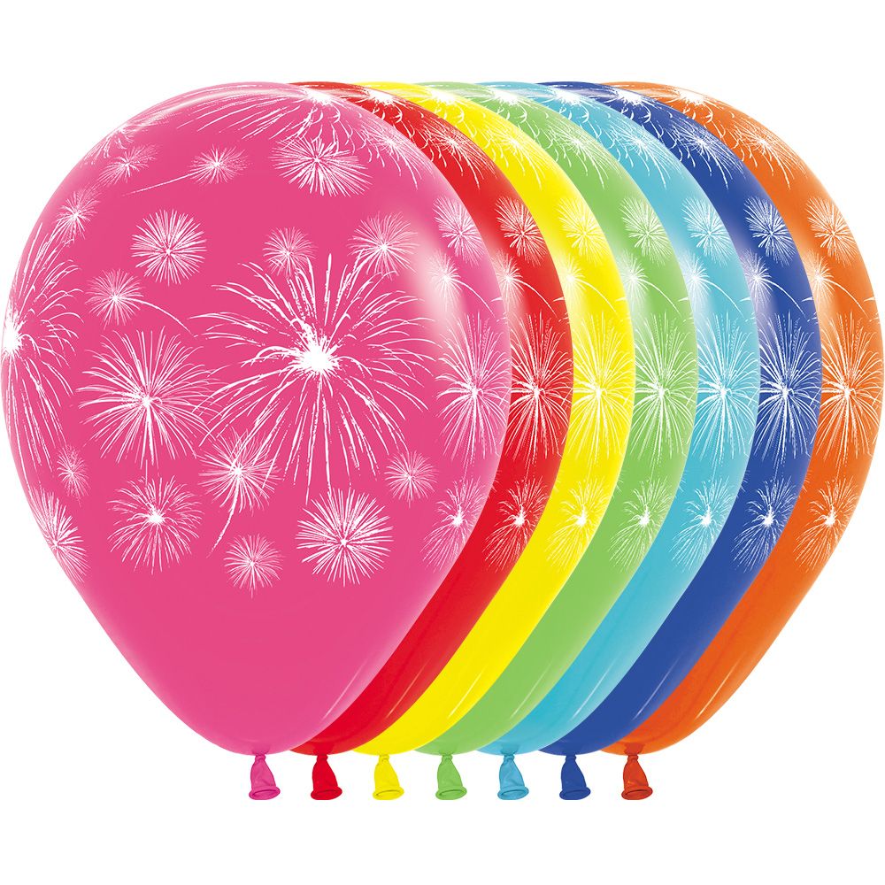 11" Fireworks Assortment (50pcs) Balloons