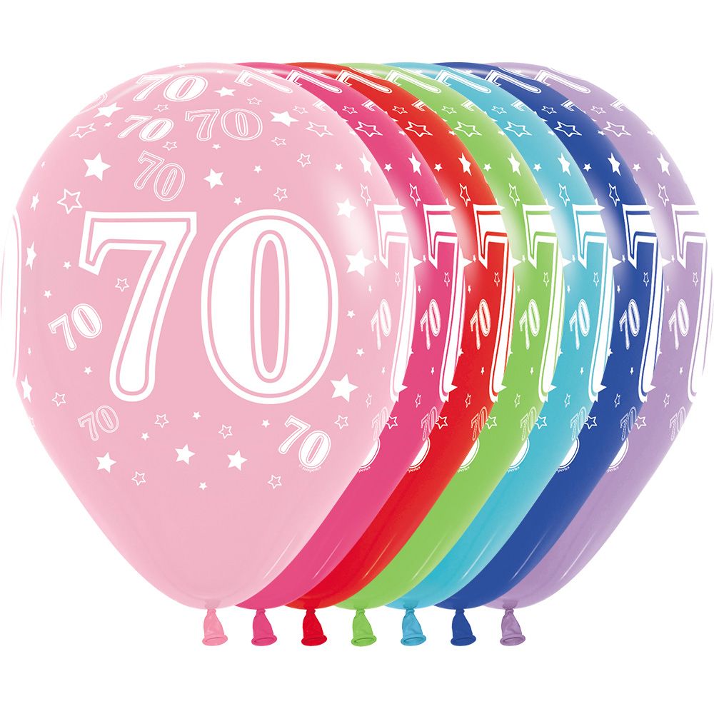 11" Number 70 Assortment (50pcs) Balloons