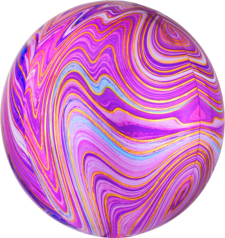 Orbz Marblez 16" Purple Balloon
