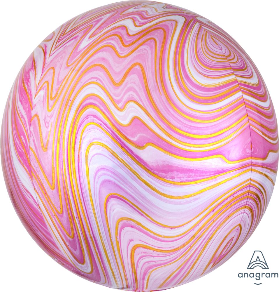 Orbz Marblez 16" Pink Balloon