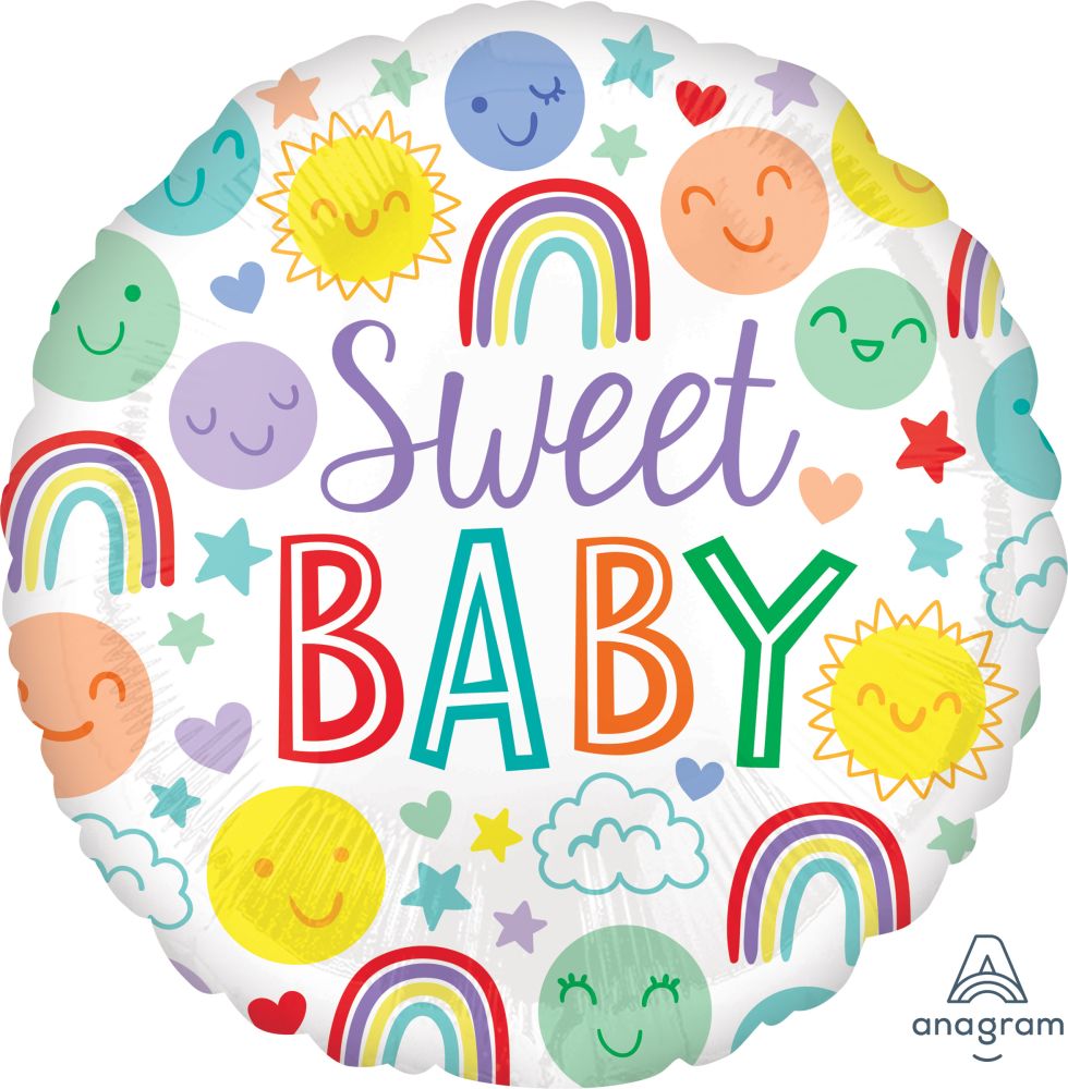 18" Sweet Baby Icons Balloon