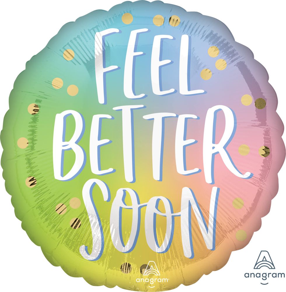 18" Feel Better Ombre Balloon