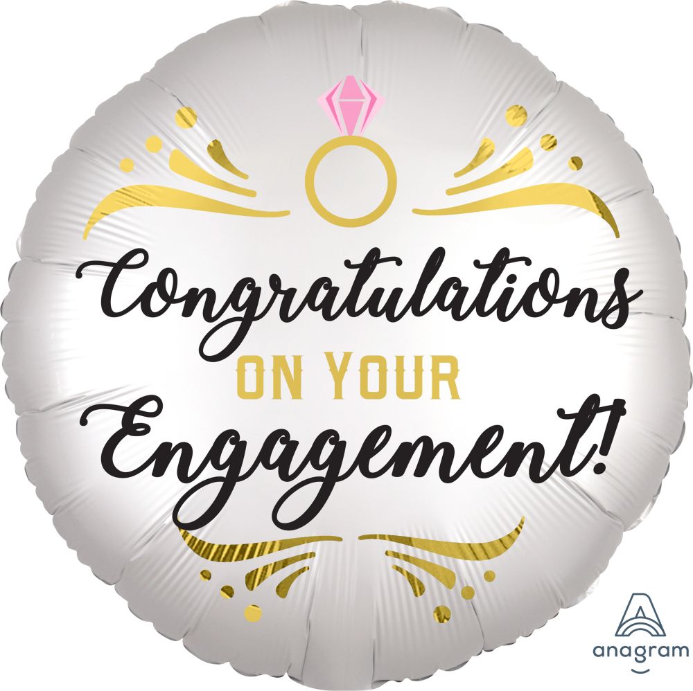 18" Satin Engagement Balloon