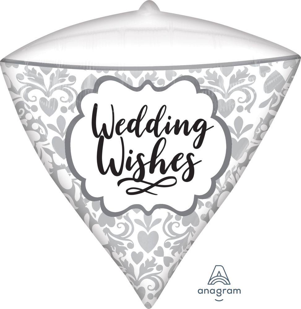 UltraShape Diamondz Wedding Wishes Flourish Balloon