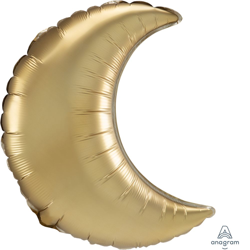 Crescent 17" Satin Gold Balloon