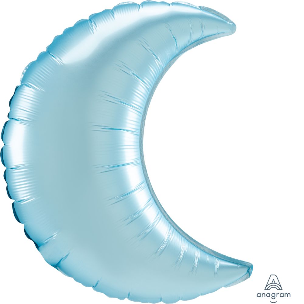 Crescent 35" Satin Pastel Blue Balloon