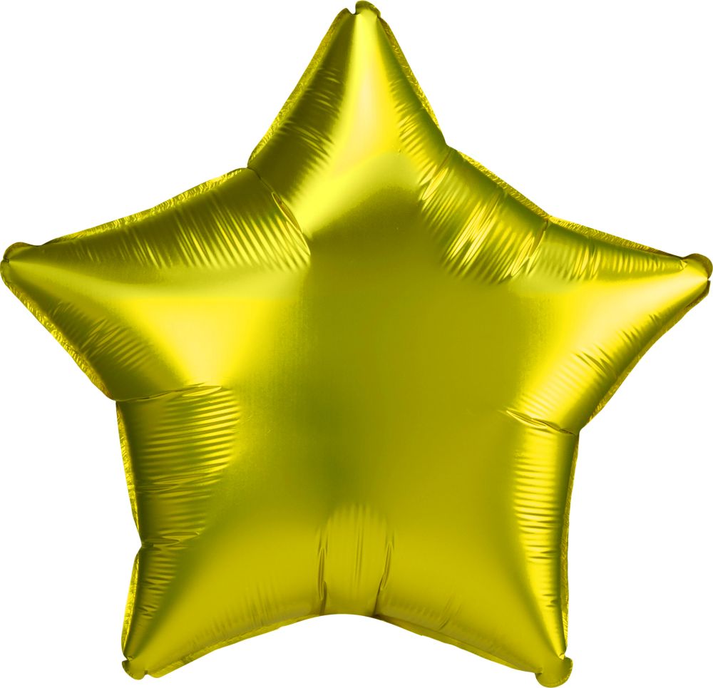 18" Satin Luxe Lemon Star (non-packaged) Balloon
