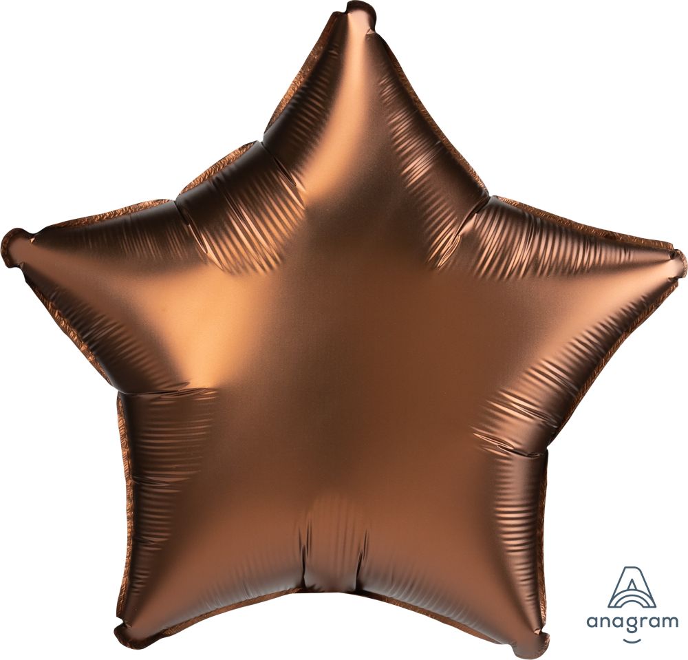 18" Satin Luxe Cocoa Star Balloon