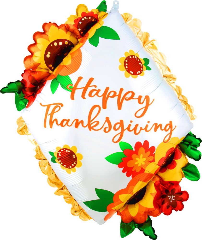 SuperShape Satin Thanksgiving Ruffle Diamond Balloon
