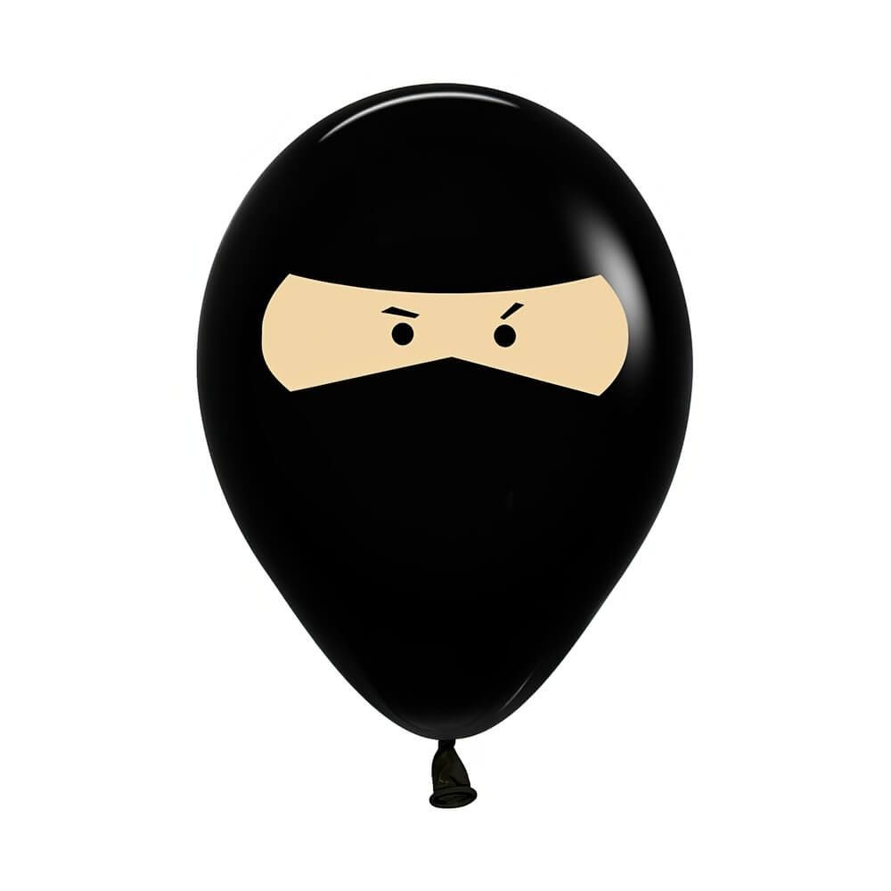 05" Ninja Fashion Black (50pcs) Balloons