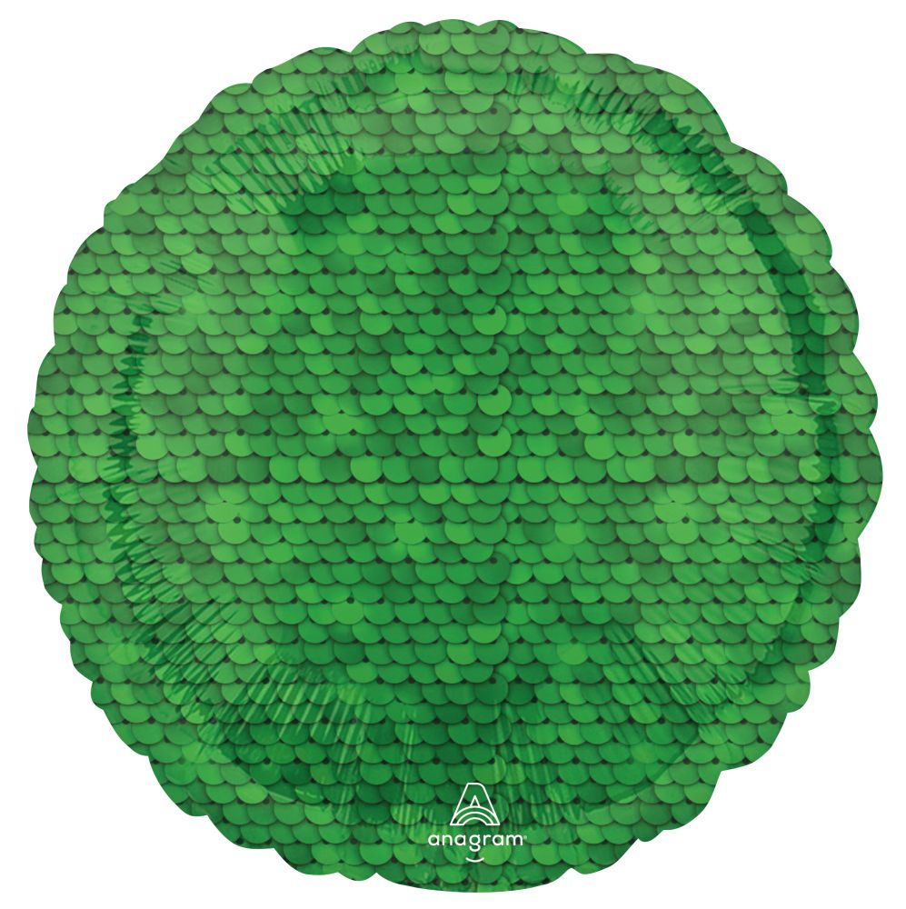 18" Forest Green Sequins Balloon