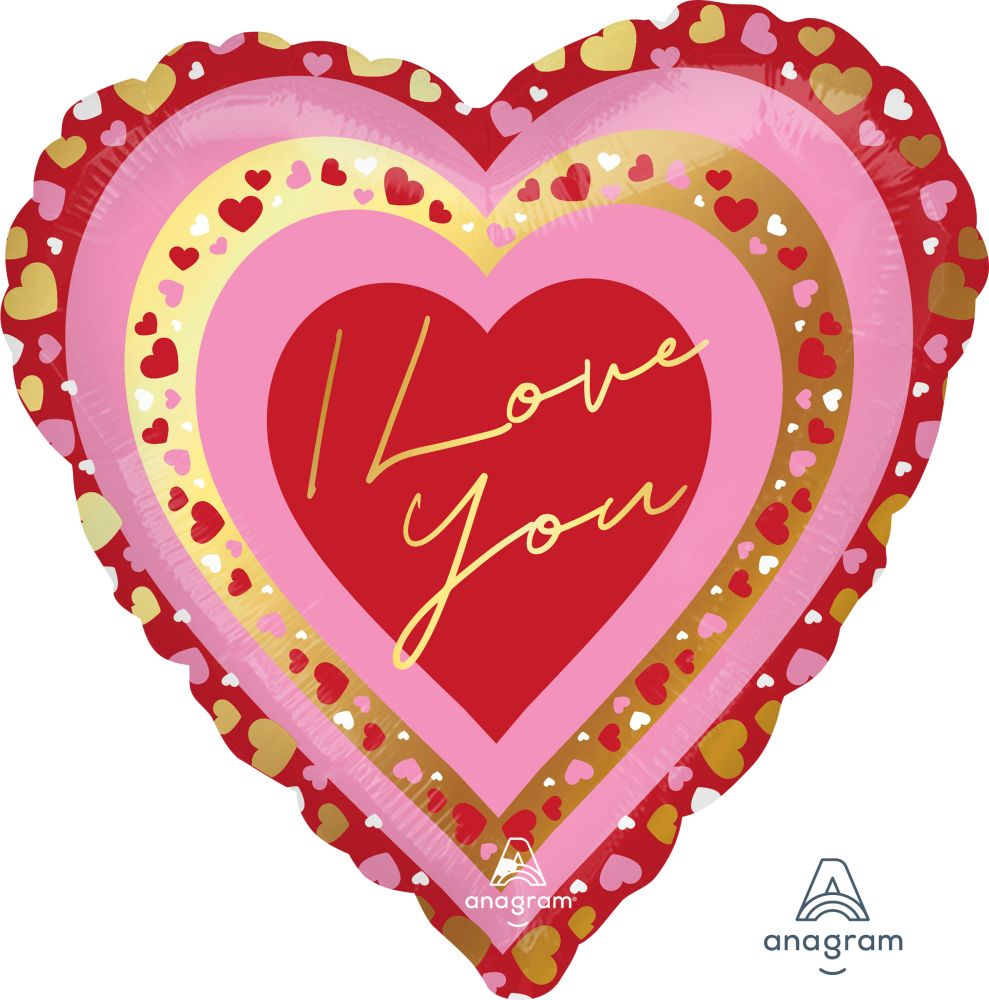 Jumbo I Love You Pretty Hearts Balloon