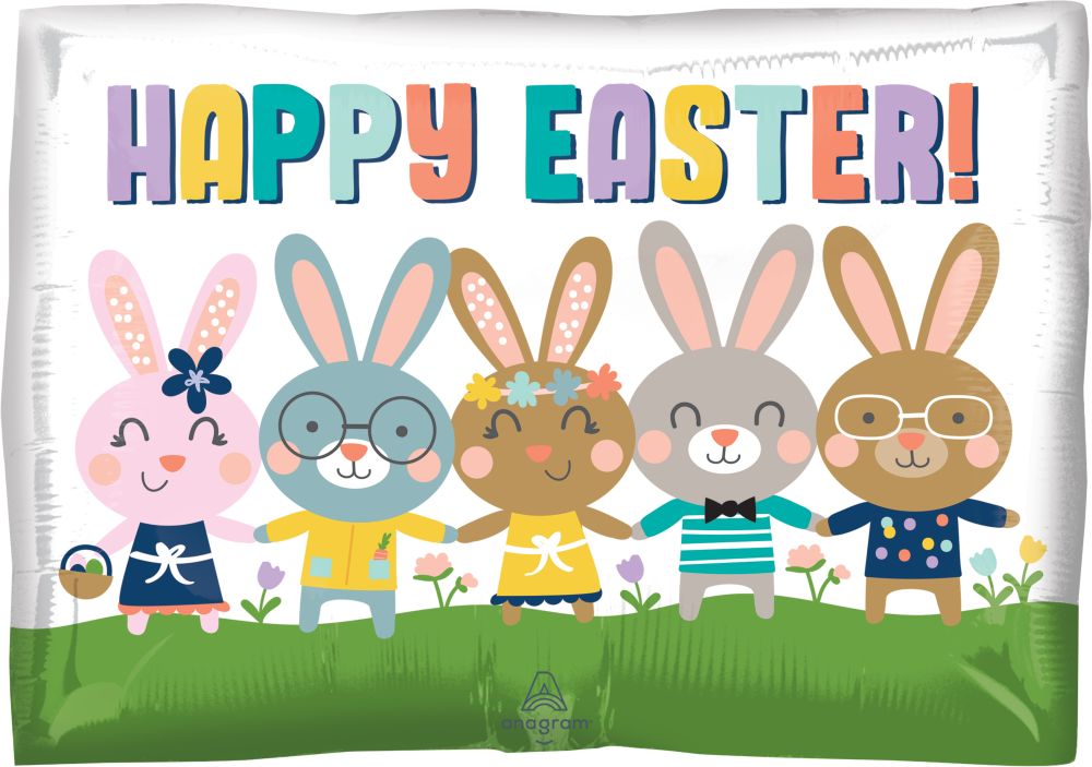 18" Easter Bunnies Balloon
