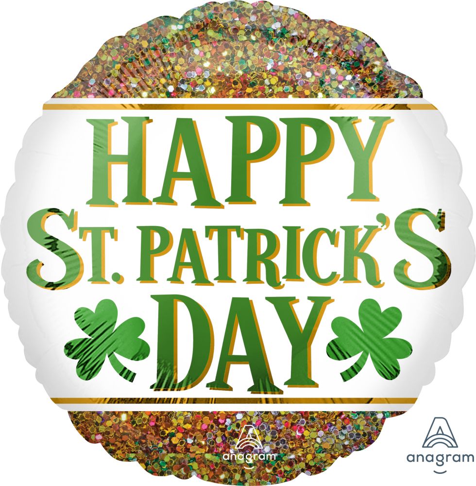 18" St Patrick's Day Glitter Balloon