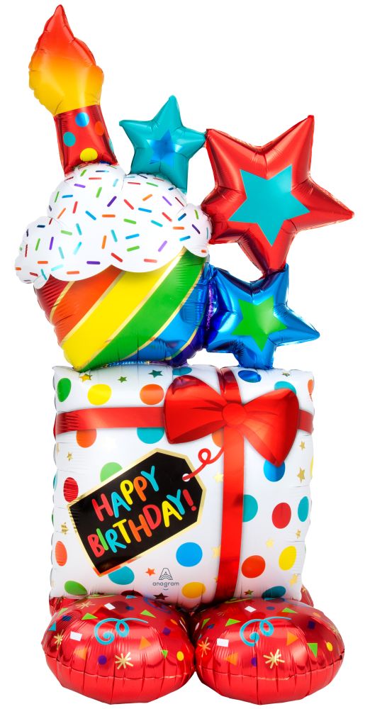 AirLoonz Stacked Birthday Icons Balloon