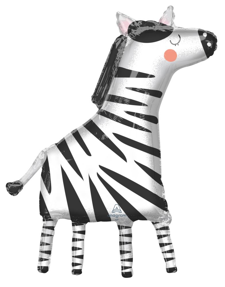 SuperShape Get Wild Zebra Balloon