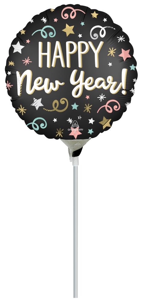 09" Confetti Satin New Year Balloon