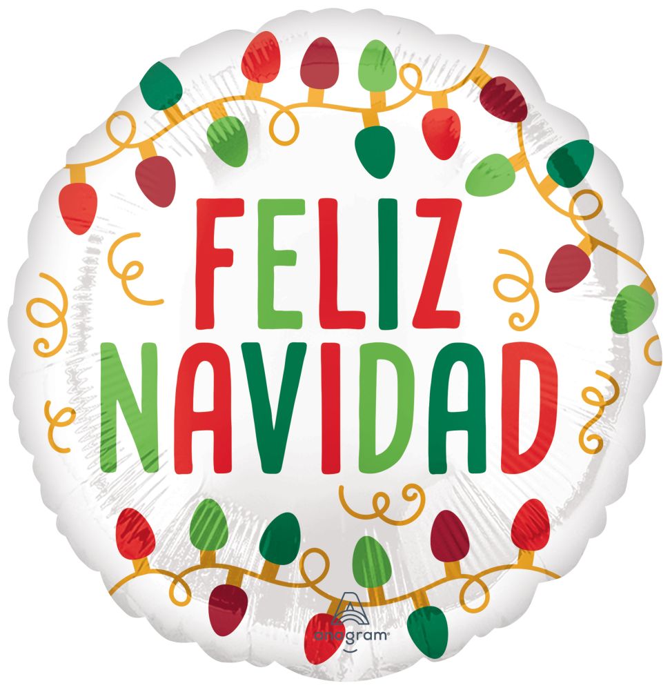 Standard Felz Navidad Christmas Lights Balloon