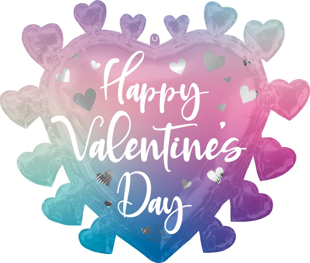 SuperShape Happy Valentines Day Filtered Hearts  Balloon