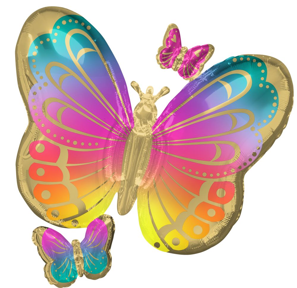 SuperShape Colourful Butterflies Balloon