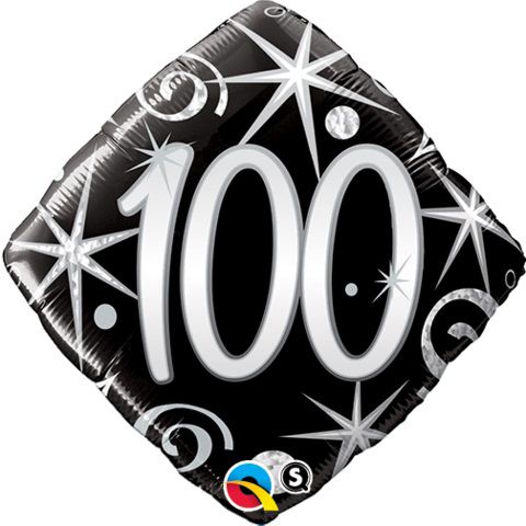 18" 100 Elegant Sparkle and Swirls Balloon