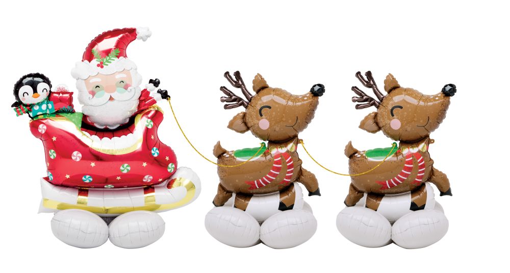Airloonz Santa And Reindeer Kit Balloon
