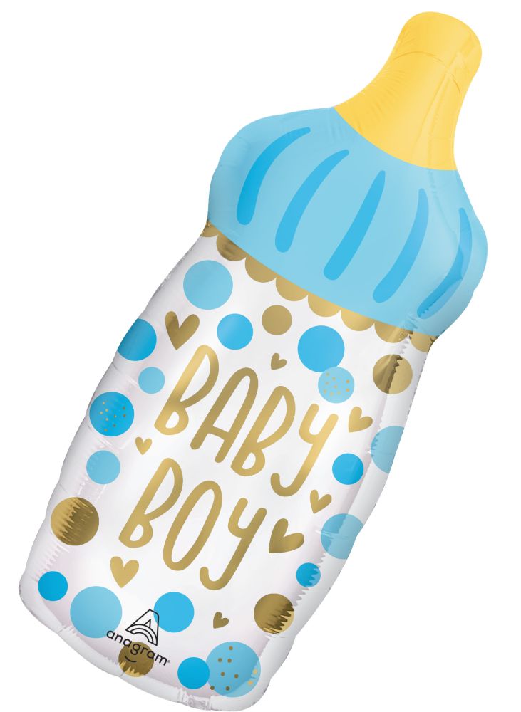 SuperShape Baby Boy Bottle Balloon