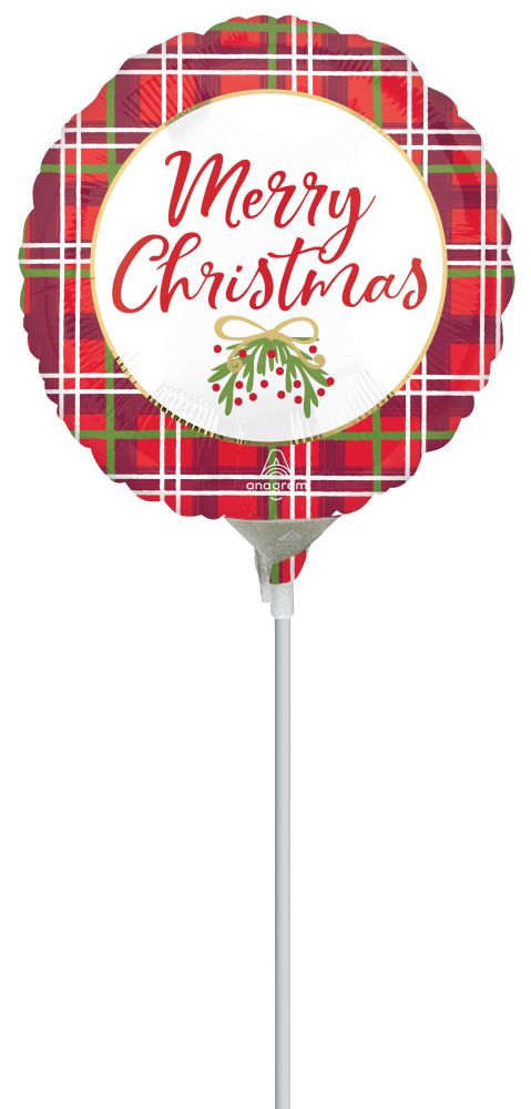09" Christmas Plaid Balloon