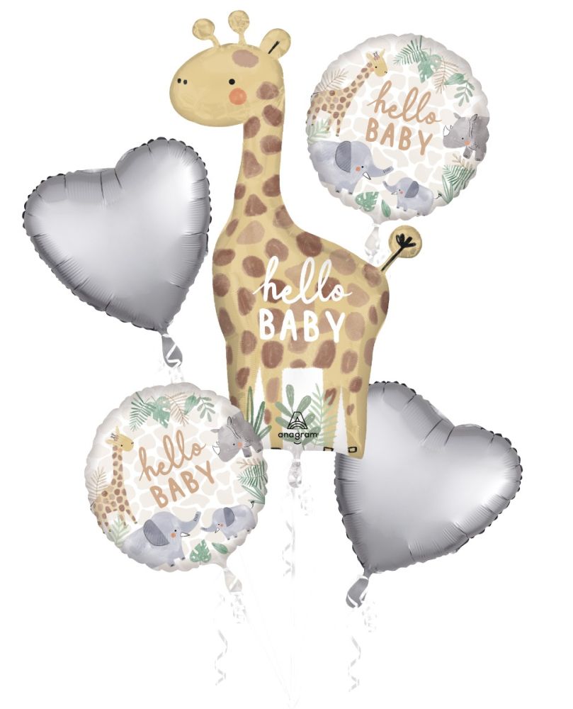 Balloon Bouquet Soft Jungle Baby